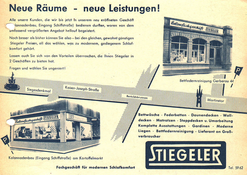 Erste Werbung